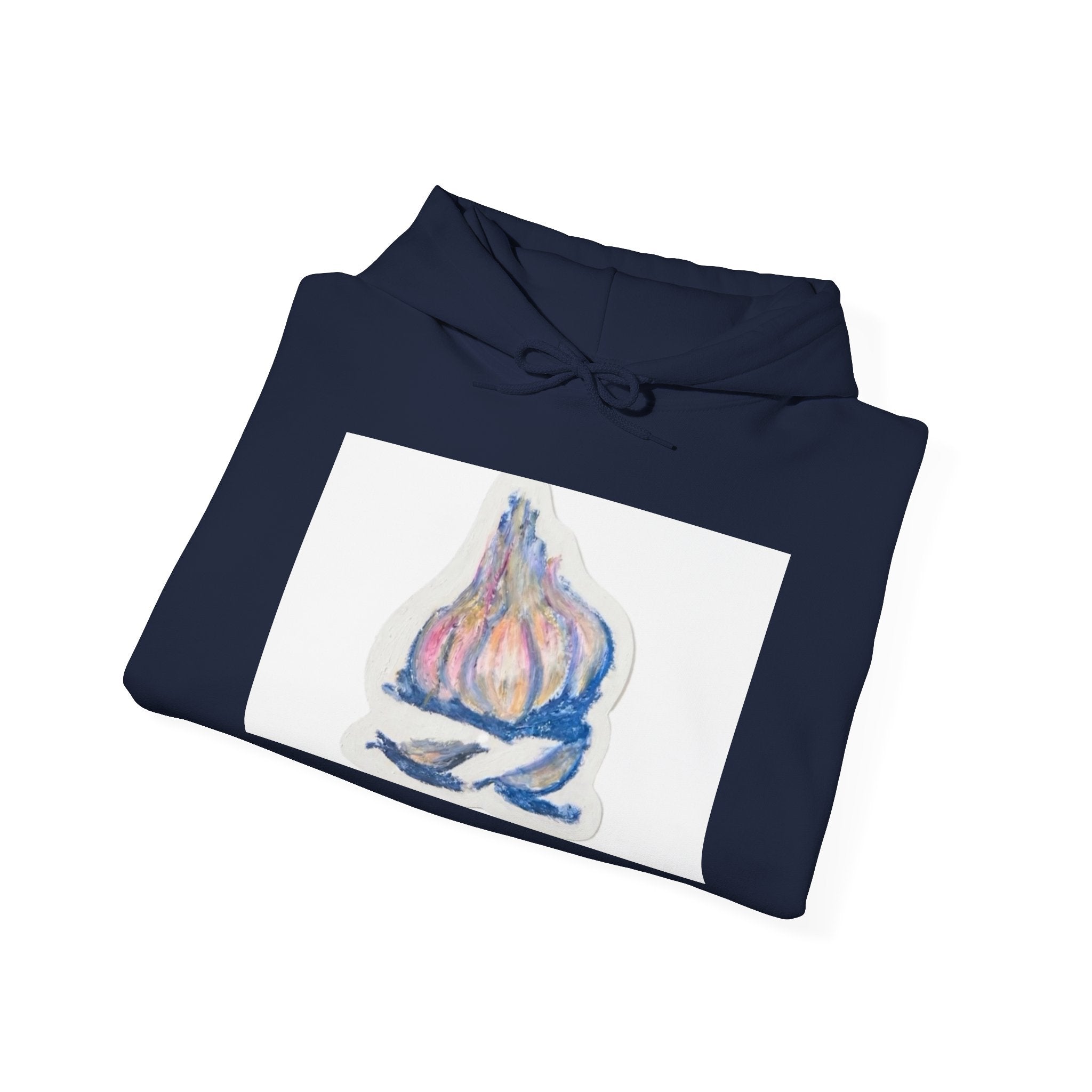 Garlic Watercolor Hoodie – Pastel Kitchen Art Sweatshirt