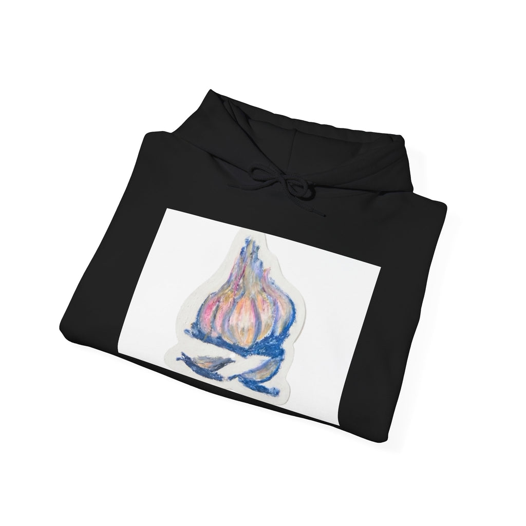 Garlic Watercolor Hoodie – Pastel Kitchen Art Sweatshirt