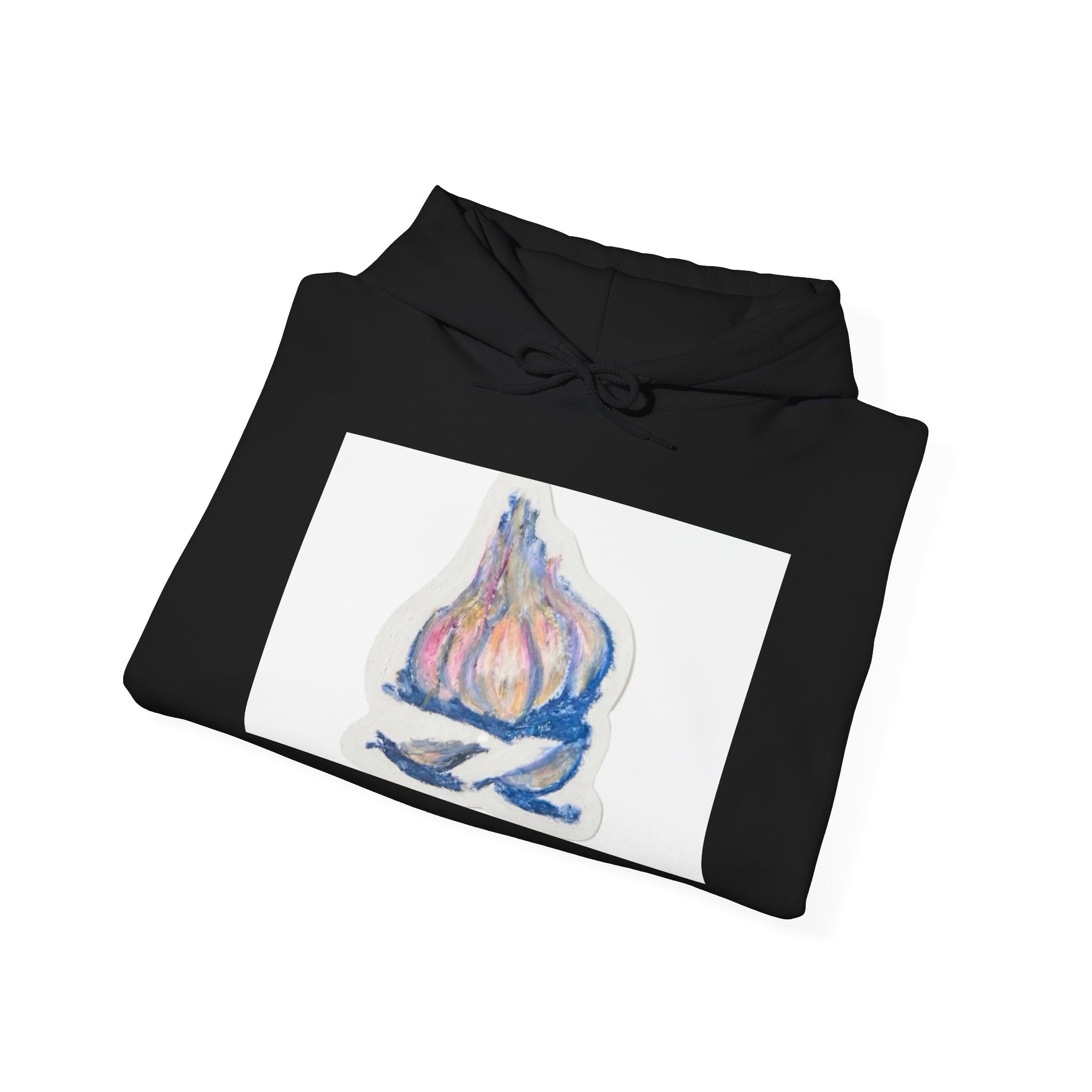 Garlic Watercolor Hoodie – Pastel Kitchen Art Sweatshirt