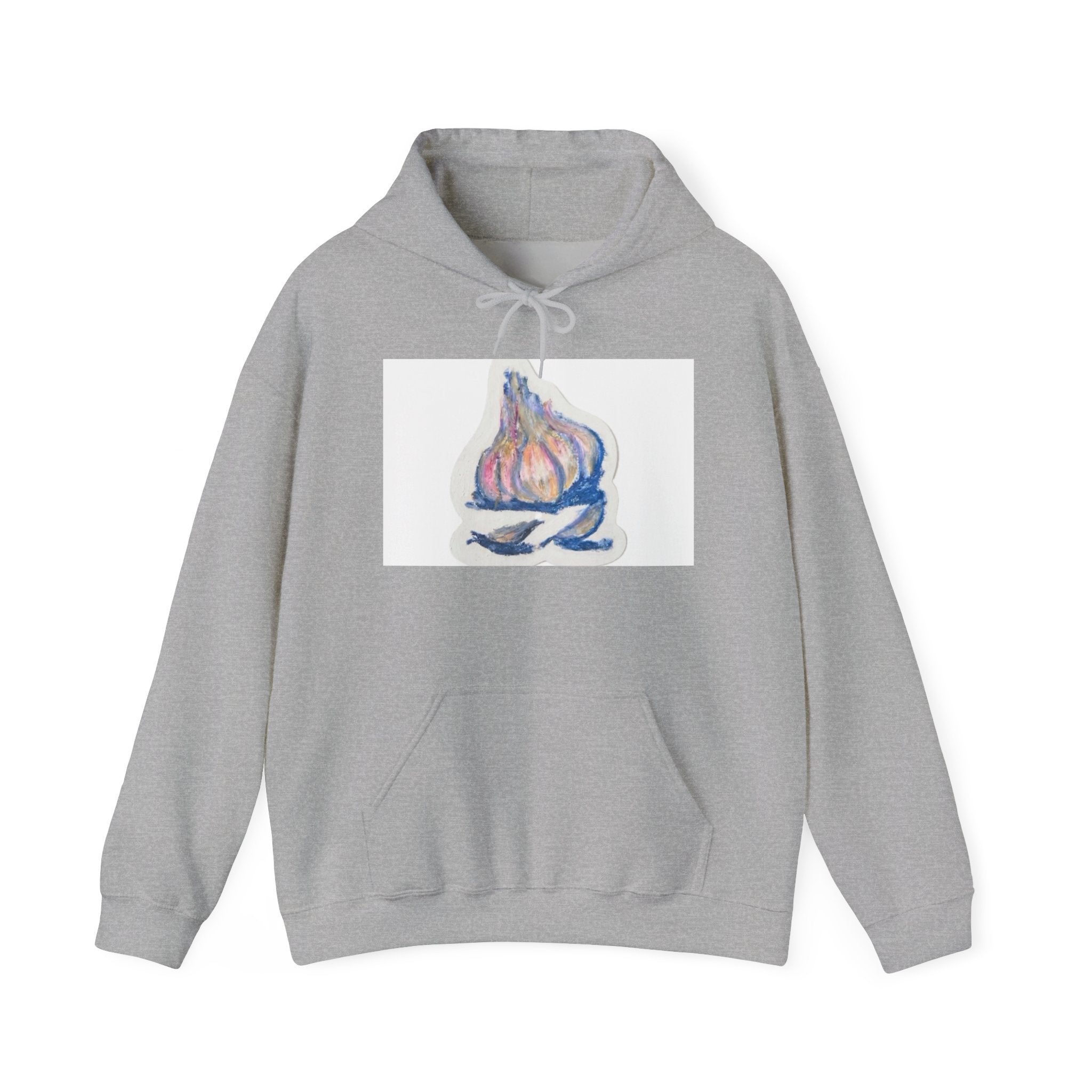 Garlic Watercolor Hoodie – Pastel Kitchen Art Sweatshirt