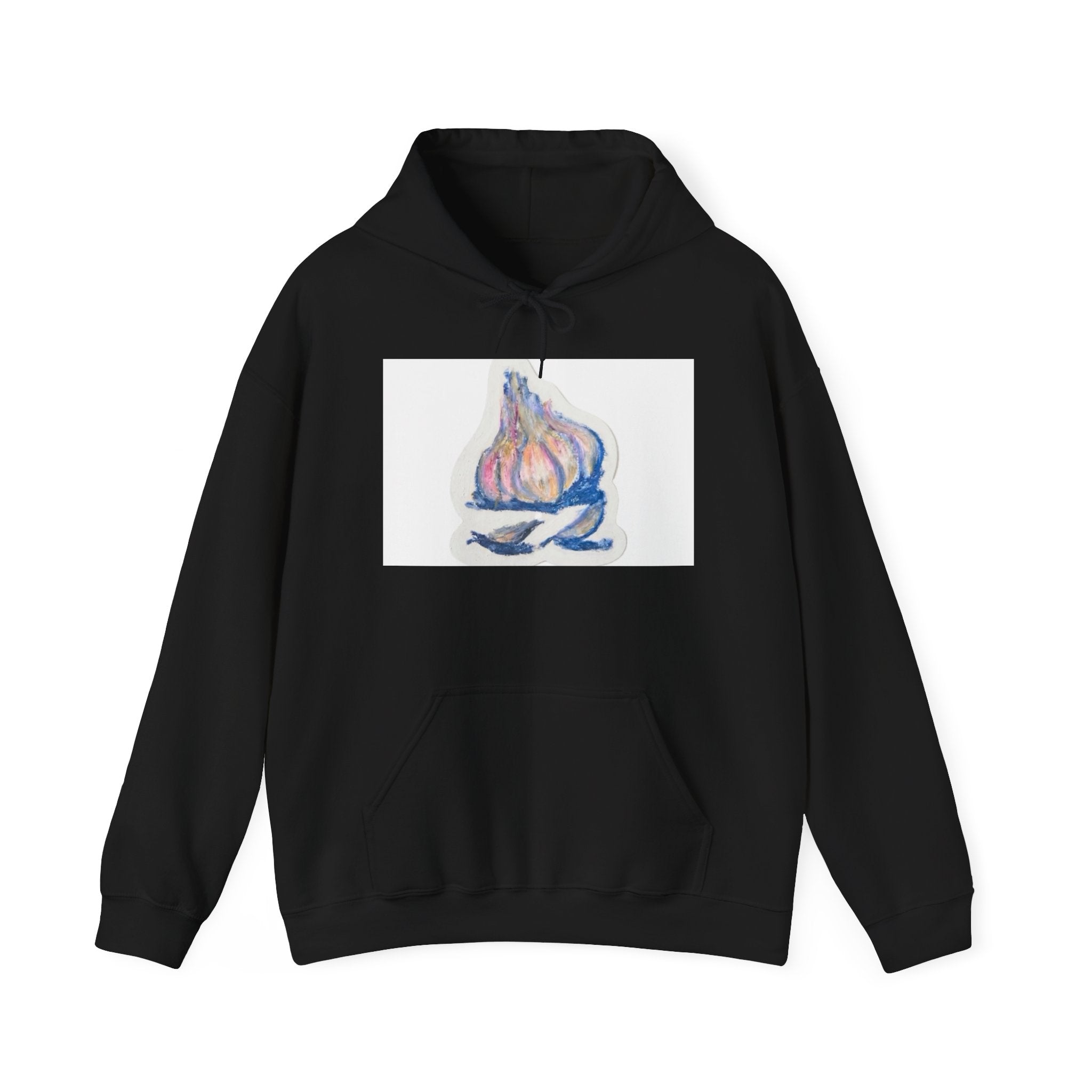 Garlic Watercolor Hoodie – Pastel Kitchen Art Sweatshirt