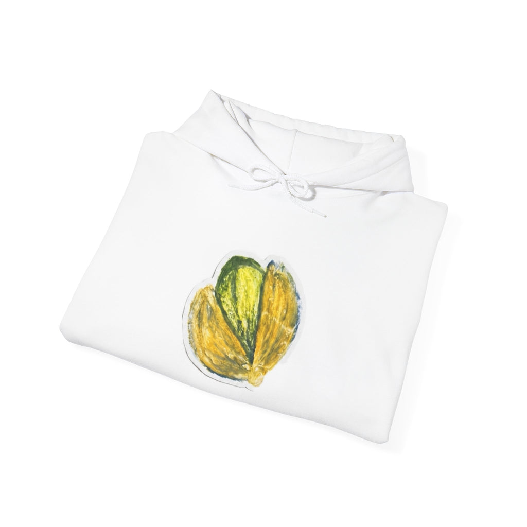 Pistachio Sketch Hoodie — Minimal Botanical Illustration Sweatshirt