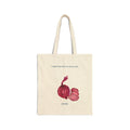 Onion Illustration Tote Bag — "I would chop onions so you cry for you forever." Cotton Canvas Grocery Tote