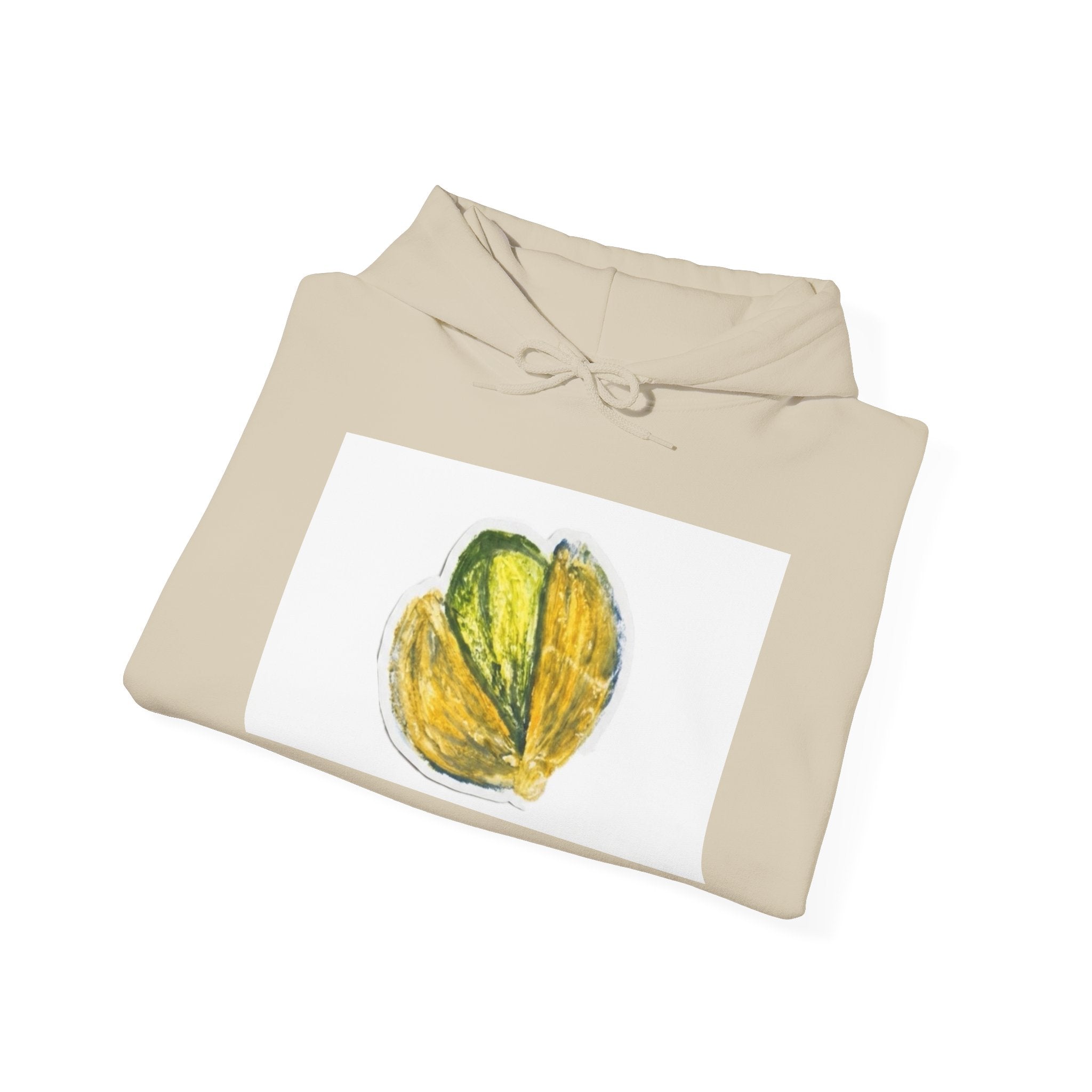 Pistachio Sketch Hoodie — Minimal Botanical Illustration Sweatshirt