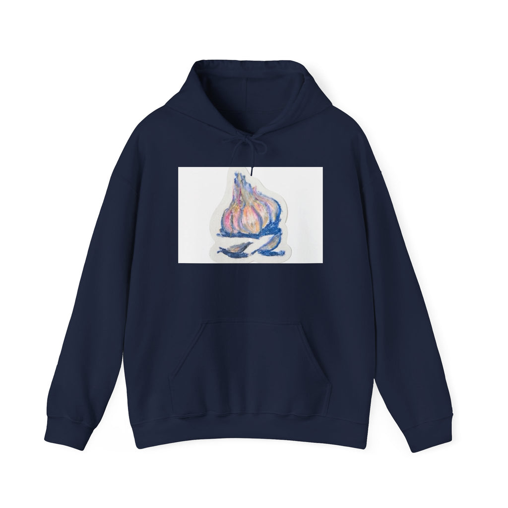 Garlic Watercolor Hoodie – Pastel Kitchen Art Sweatshirt