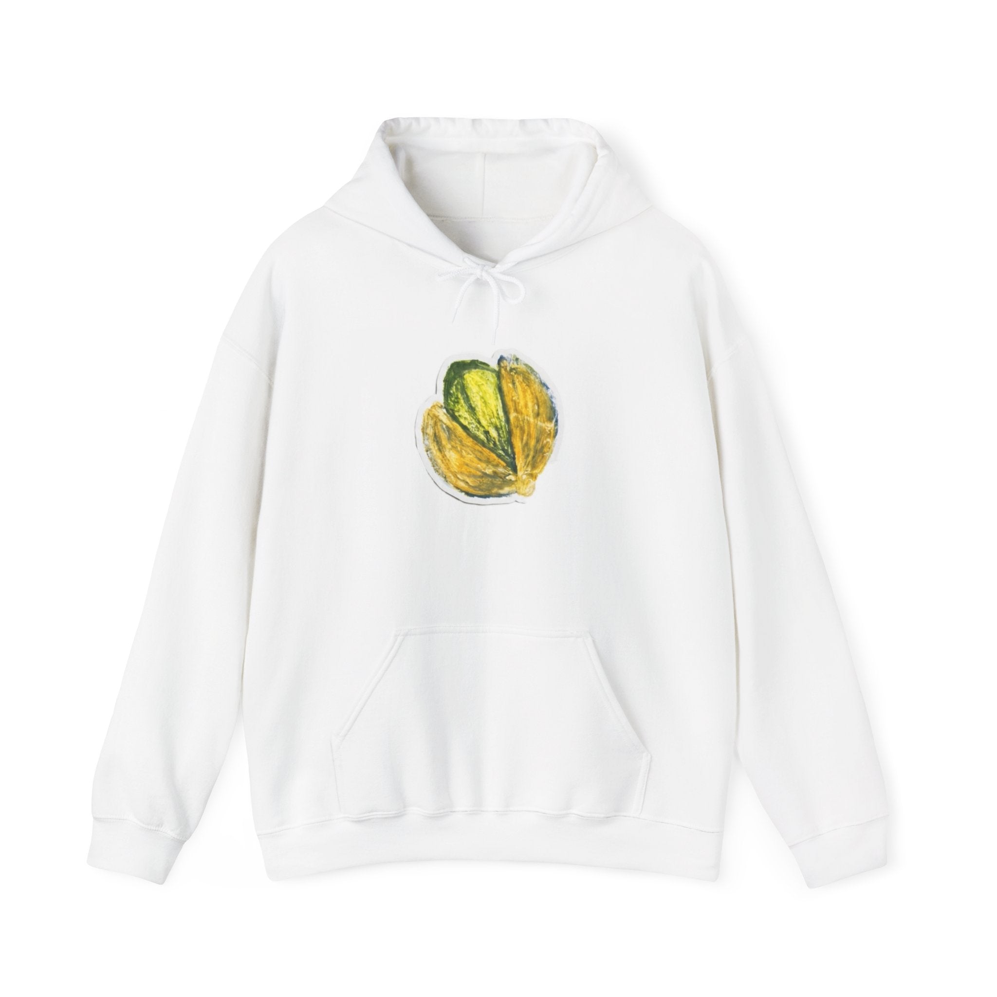 Pistachio Sketch Hoodie — Minimal Botanical Illustration Sweatshirt