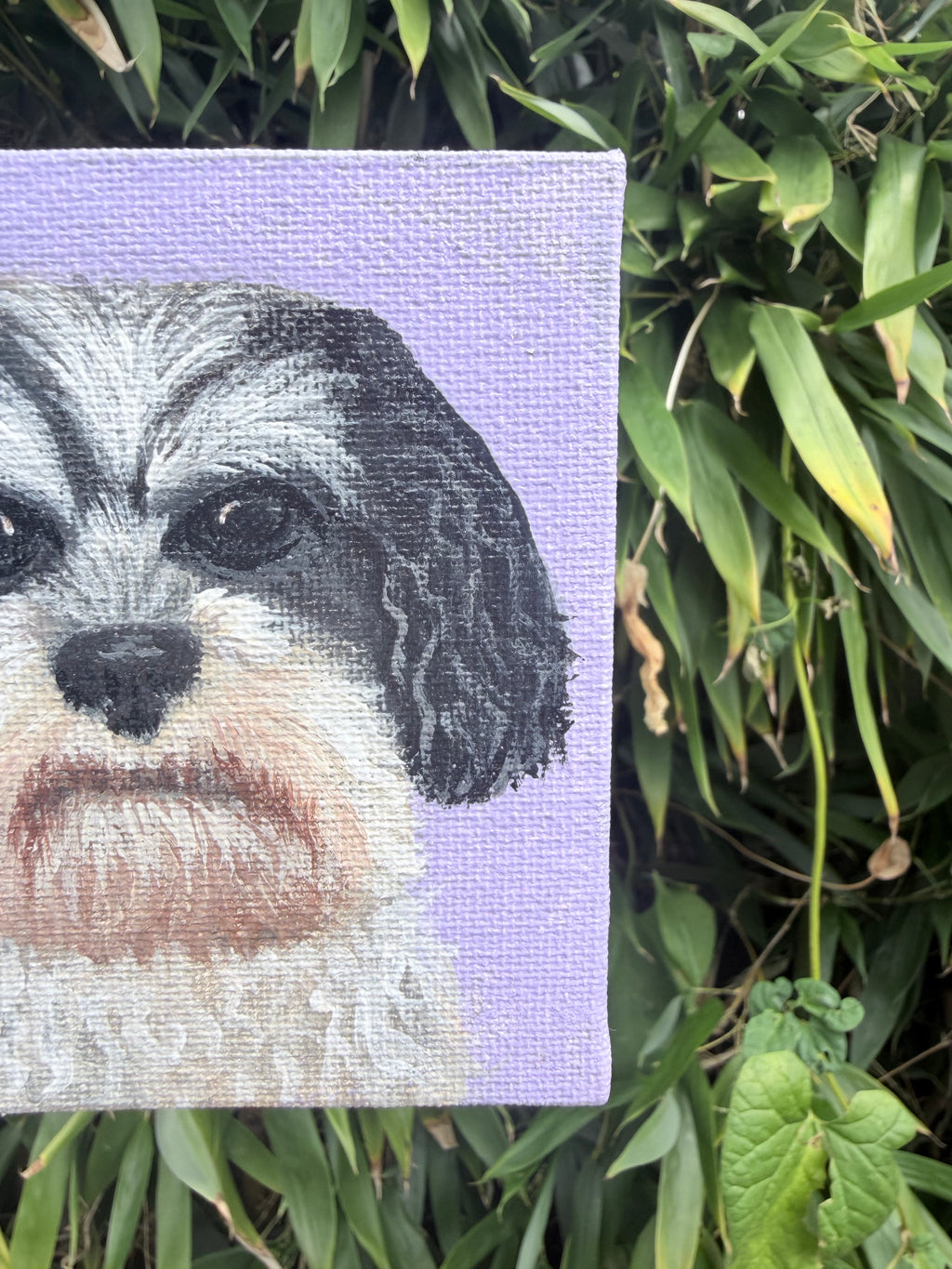 Custom Hand-Painted Pet Portrait – Original Acrylic Canvas