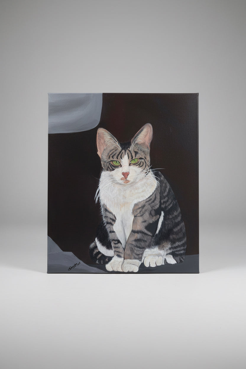 Custom Bespoke Pet Portrait | Hand-Painted Acrylic on Canvas